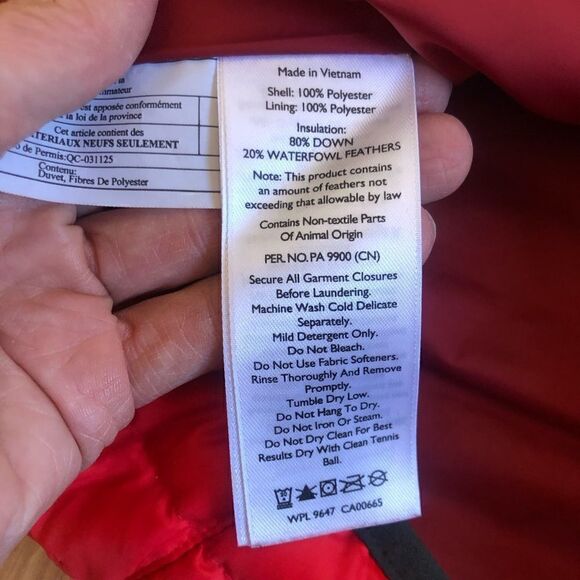 Eddie Bauer Microlight Down Vest Red EB650 Fill Men’s SIZE MED - Picture 6 of 9